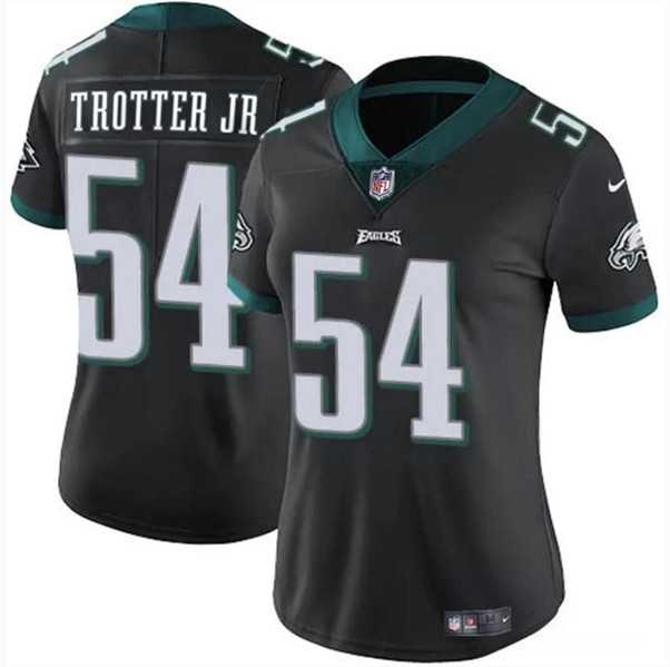 Women%27s Philadelphia Eagles #54 Jeremiah Trotter Jr Black 2024 Draft Vapor Untouchable Limited Stitched Jersey Dzhi